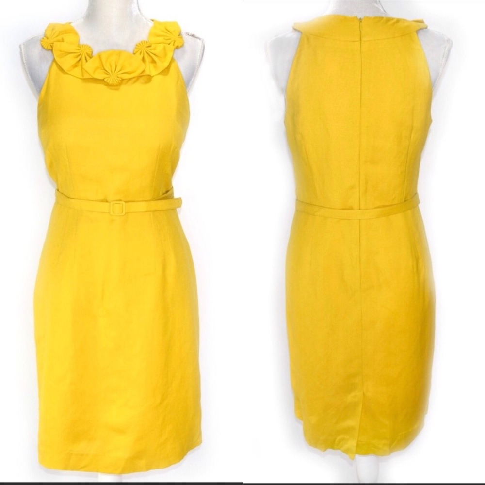 Jessica Howard sunflower yellow dress with belt